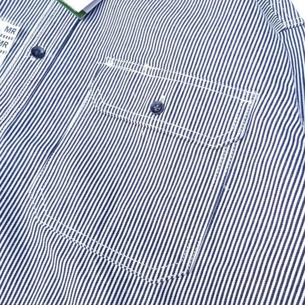 画像5: KEY (キー) Long Sleeve Button Front Logger Shirt ヒッコリーストライプ