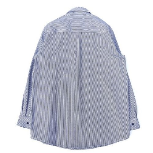 他の写真2: KEY (キー) Long Sleeve Zip Front Logger Shirt ヒッコリーストライプ