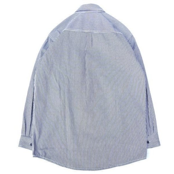 画像2: KEY (キー) Long Sleeve Button Front Logger Shirt ヒッコリーストライプ