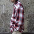 画像7: CalTop (キャルトップ) OMBRE CHECK L/S SHIRTS レッド/ホワイト