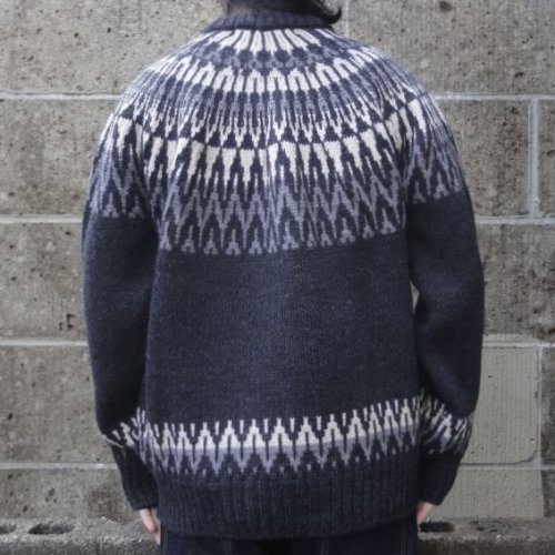 他の写真3: GUERNSEY WOOLLENS （ガンジーウーレンズ) ICELANDIC CREW NECK PULL OVER チャコール