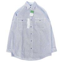 KEY (キー) Long Sleeve Button Front Logger Shirt ヒッコリーストライプ