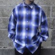 画像5: CalTop (キャルトップ) OMBRE CHECK L/S SHIRTS ロイヤル/ホワイト