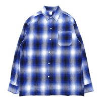 CalTop (キャルトップ) OMBRE CHECK L/S SHIRTS ロイヤル/ホワイト