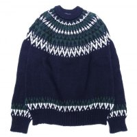 GUERNSEY WOOLLENS (ガンジーウーレンズ) ICEMAN CREW NECK ネイビー　