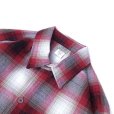 画像3: CalTop (キャルトップ) OMBRE CHECK L/S SHIRTS レッド/ホワイト