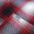 画像4: CalTop (キャルトップ) OMBRE CHECK L/S SHIRTS レッド/ホワイト