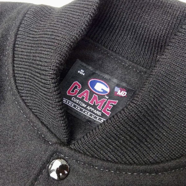 画像3: GAME SPORTSWEAR (ゲームスポーツウェア) Varsity Wool Leather Jacket ブラック×ブラック