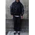 画像7: GAME SPORTSWEAR (ゲームスポーツウェア) Varsity Wool Leather Jacket ブラック×ブラック