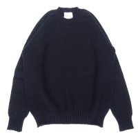 Jamieson’s (ジャミーソンズ) Plain Saddle Shoulder crew neck ブラック