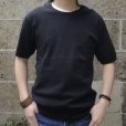 画像1: gicipi (ジチピ) COTTON KNIT TEE ブラック (1)