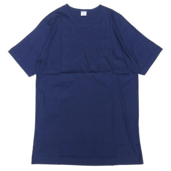 画像1: gicipi (ジチピ) CREW NECK POCKET T-Shirt ネイビー