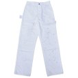 画像1: TRADESMANS (トレイズマン) PAINTER PANTS with PAINT ホワイト (1)