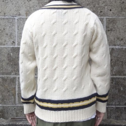 他の写真3: DULYN KNITWEAR (デュリンニットウェア) CRIKET P/O SWEATER アラン/ ネイビー/ ゴールド