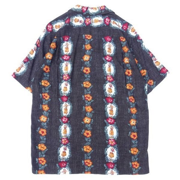 画像2: TWO PALMS (トゥーパームス) S/S Hawaiian Shirt Hula Dolls ブラック