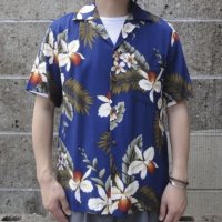 TWO PALMS (トゥーパームス) S/S Hawaiian Shirt HAWAIIAN ORCHID ネイビー