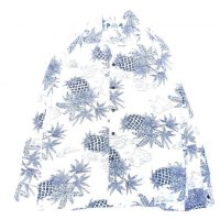 TWO PALMS (トゥーパームス) L/S Hawaiian collar shirt / Rayon PINEAPPLE MAP ホワイト