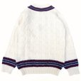 画像6: DULYN KNITWEAR (デュリンニットウェア) CRIKET P/O SWEATER アラン/バーガンディー/グレー