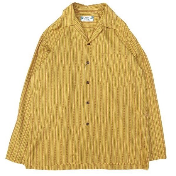 画像1: TWO PALMS (トゥーパームス) L/S with side slit ロバートカフマン ファブリック / Ponderosa plaids オークル ”SAMPLE”