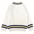 画像5: DULYN KNITWEAR (デュリンニットウェア) CRIKET P/O SWEATER アラン/ ネイビー/ ゴールド