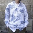 画像5: TWO PALMS (トゥーパームス) L/S Hawaiian collar shirt / Rayon PINEAPPLE MAP ホワイト