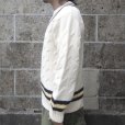 画像2: DULYN KNITWEAR (デュリンニットウェア) CRIKET P/O SWEATER アラン/ ネイビー/ ゴールド (2)