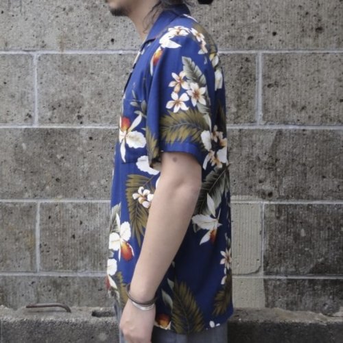 他の写真2: TWO PALMS (トゥーパームス) S/S Hawaiian Shirt HAWAIIAN ORCHID ネイビー