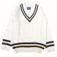 画像4: DULYN KNITWEAR (デュリンニットウェア) CRIKET P/O SWEATER アラン/ ネイビー/ ゴールド