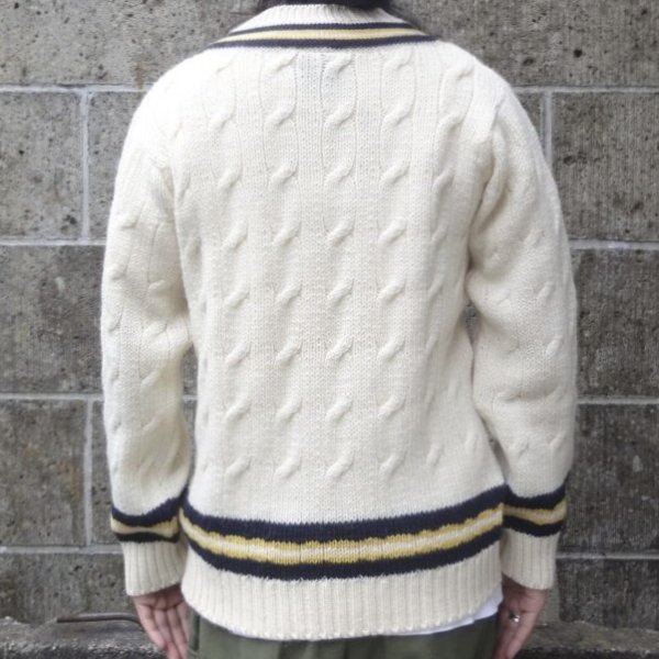 画像6: DULYN KNITWEAR (デュリンニットウェア) CRIKET P/O SWEATER アラン/ ネイビー/ゴールド
