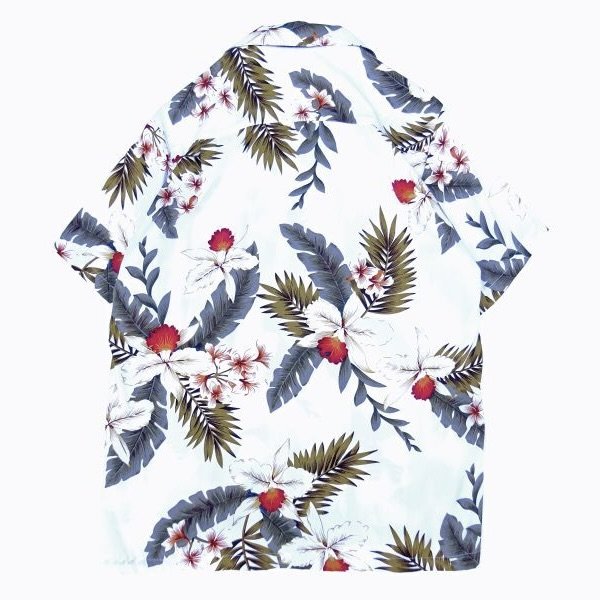 画像2: TWO PALMS (トゥーパームス) S/S Hawaiian Shirt HAWAIIAN ORCHID ホワイト