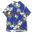 画像1: TWO PALMS (トゥーパームス) S/S Hawaiian Shirt HAWAIIAN ORCHID ネイビー (1)