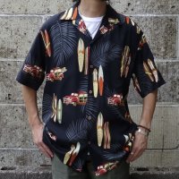 TWO PALMS (トゥーパームス) S/S Hawaiian Shirt / Rayon WOODY ブラック