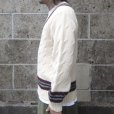 画像2: DULYN KNITWEAR (デュリンニットウェア) CRIKET P/O SWEATER アラン/バーガンディー/グレー (2)