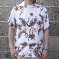 TWO PALMS (トゥーパームス) S/S Hawaiian Shirt HAWAIIAN ORCHID ホワイト