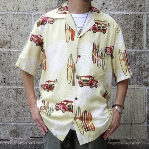 他の写真1: TWO PALMS (トゥーパームス) S/S Hawaiian Shirt / Rayon WOODY ベージュ