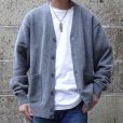 画像4: Mars Knitwear (マーズニットウェア) LAMBSWOOL V-NECK 2PKT CARDIGAN グレーミックス (4)