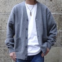 Mars Knitwear (マーズニットウェア) LAMBSWOOL V-NECK 2PKT CARDIGAN グレーミックス