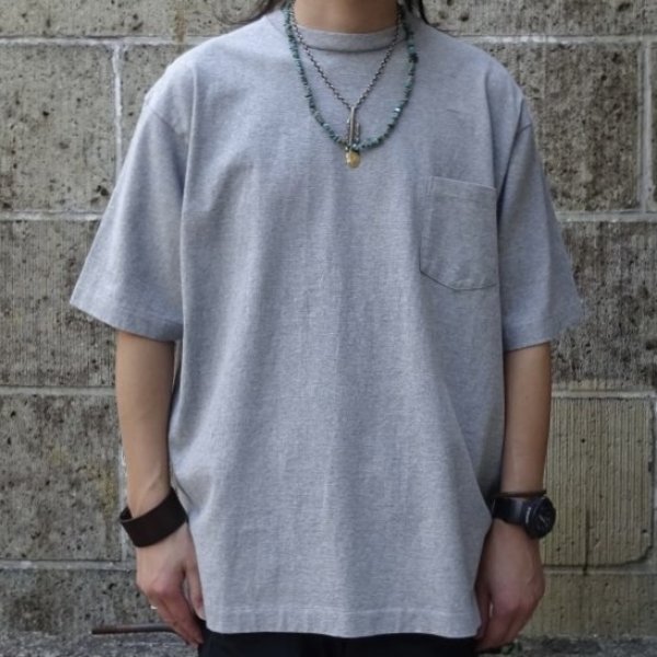 画像4: MIDA (ミダ) CREW NECK POCKET TEE S/S ヘザーグレー