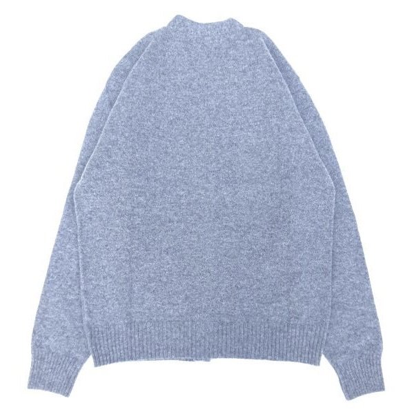 画像2: Mars Knitwear (マーズニットウェア) LAMBSWOOL V-NECK 2PKT CARDIGAN グレーミックス