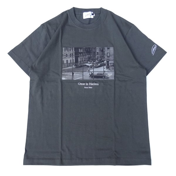 画像1: Filphies (フィルフィーズ) SHORT SLEEVE PRINT T-SHIRT Harlem view on 112 street ヘイジーブラック