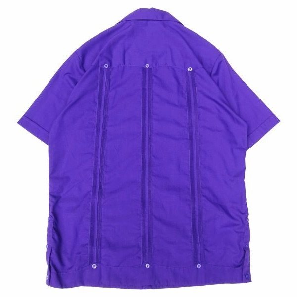画像2: MY CUBAN STORE (マイキューバンストア) S/S GUAYABERA SHIRT パープル