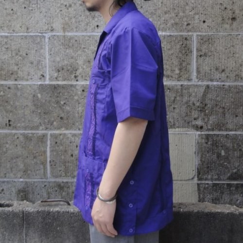他の写真2: MY CUBAN STORE (マイキューバンストア) S/S GUAYABERA SHIRT パープル