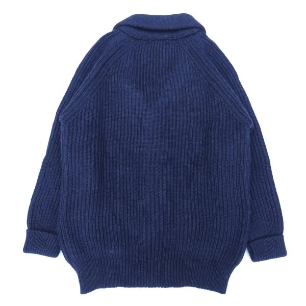 画像2: Mars Knitwear (マーズニットウェア) WILLIAM SHAWL COLLAR ネイビー