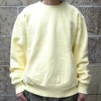 MADE BLANKS (メイドブランクス) VARSITY CREW NECK REACTIVE DYE イエロー