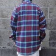 画像4: Deadstock 90's CLEVE (クリーブ) ライトフランネルシャツ A PLAID washed