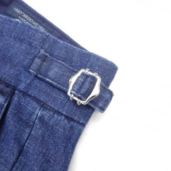画像5: RICCARDO METHA (リカルドメッサ) 2TUCK BELTLESS TROUSERS デニム ウォッシュ
