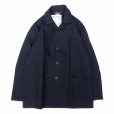 画像1: Le LABOUREUR (ルラブルール) VESTE DE SPORT LIN ブラック (1)