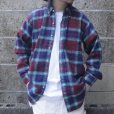 画像2: Deadstock 90's CLEVE (クリーブ) ライトフランネルシャツ A PLAID washed (2)