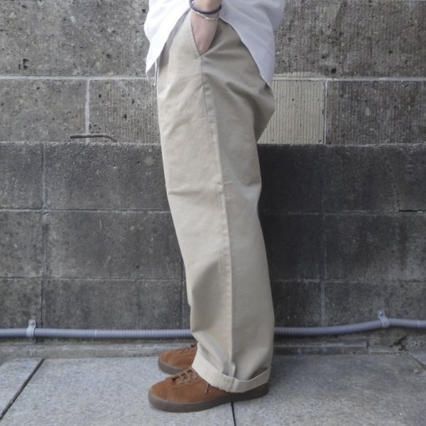 画像6: RICCARDO METHA (リカルドメッサ) 1TUCK WIDE TROUSERS ベージュ