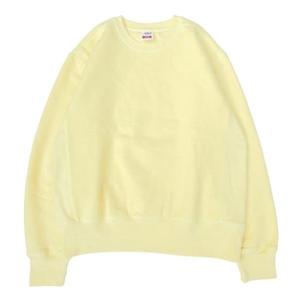 画像1: MADE BLANKS (メイドブランクス) VARSITY CREW NECK REACTIVE DYE イエロー